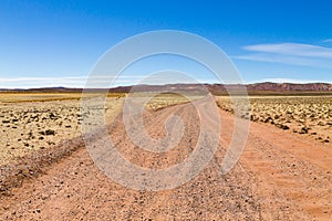 Bolivian dirt road view,Bolivia