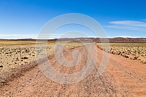 Bolivian dirt road view,Bolivia