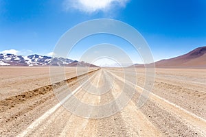 Bolivian dirt road view,Bolivia