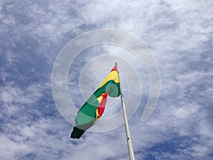 Bolivian flag in the sky photo