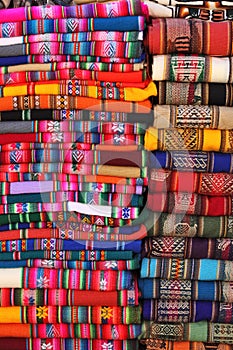 Bolivian traditional fabrics photo