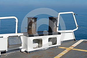 Bollard on a carferry