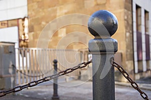 Bollard and chain 13