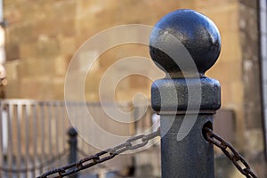 Bollard and chain 14
