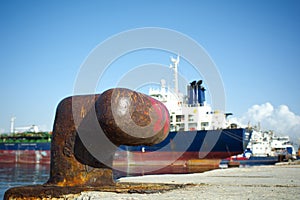 Bollard at the dock