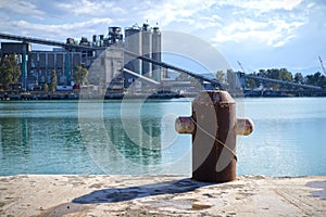 Bollard at the dock