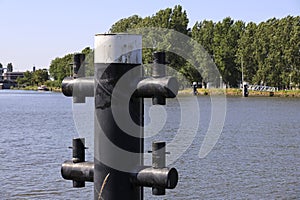 bollard for large shipping in Gouwe Canal
