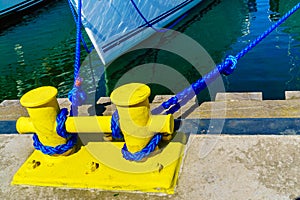 Bollard in marina