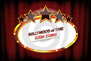 Bollywood indian cinema vector banner