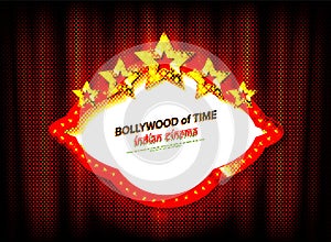 Bollywood indian cinema vector banner