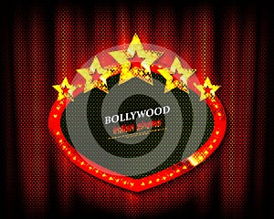 Bollywood indian cinema vector banner