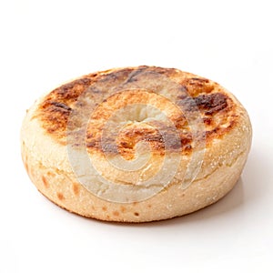 Bolo do Caco bread isolated on white background