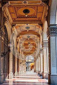 Bologna arcades. Italy photo