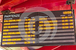 Bologna city Autostazione bus station timetable Italy