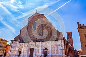 Bologna city Basilica di San Petronio Cathedral Italy