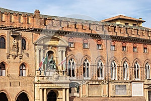 Bologna city hall - Ancient Accursio palace in Piazza Maggiore photo