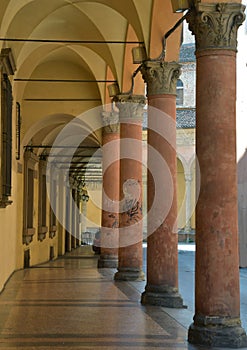 The famous arcades of Bologna photo