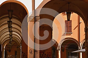 The famous arcades of Bologna photo