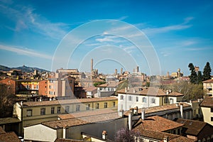 Bologna, italy aerial cityscape view