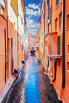 Bologna, Italy - Finestrella, little Venice of Bologna