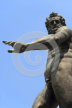 Bologna (Italy) Neptune's bronze fountain photo