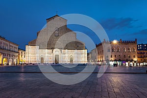 Bologna, Italy. View of Basilica di San Petronio photo