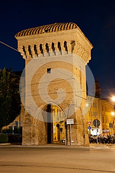 Bologna port Castiglione night