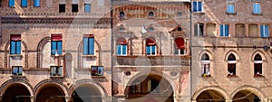 Bologna renaissance peculiar windows photo