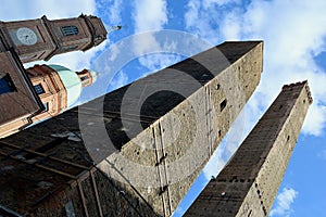 Bologna`s Due Torri or Two Towers - a different angle, Italy photo