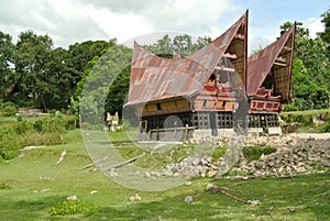 Bolon house is a traditional house of the Batak tribe in West Sumatra,Indonesia.