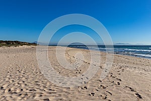 Bolonia beach Tarifa Andalusia in front of Africa