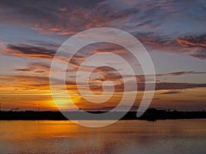 Sunset View from Bolsa Chica Ecological Preserve and Wetlands, Huntington Beach, California photo