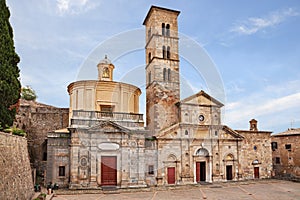 Bolsena, Viterbo, Lazio, Italy: the medieval Basilica of Santa Cristina in the ancient town on the lake shore