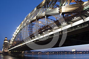 Bolsheohtinskiy bridge. St-Petersburg