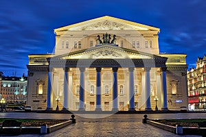 Bolshoi Theater Building in Morning Twilight