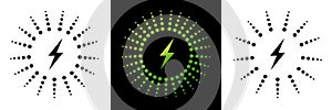 Bolt of Energy Thunder Power Flash Vector Design