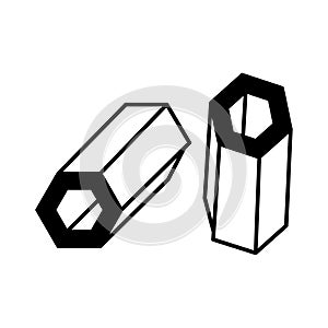 Bolt Line Vector Icon easily modified