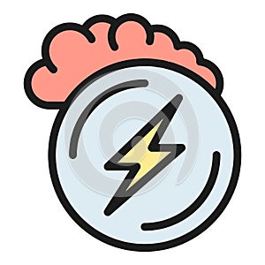 Bolt memory icon vector flat