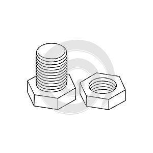 bolt and nut icon