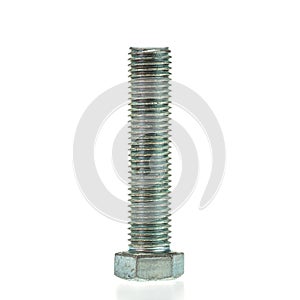 Bolt and nut isolated on white