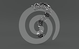 Bolt and nut in question mark shape