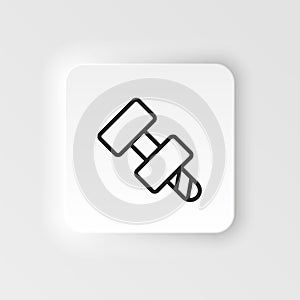 Bolt, nut vector icon. Element of design tool for mobile concept and web apps vector. Thin neumorphic style vector icon