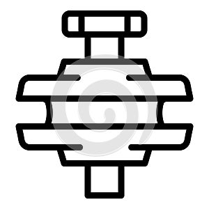 Bolt scaffolding icon, outline style