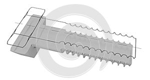 Bolt in section