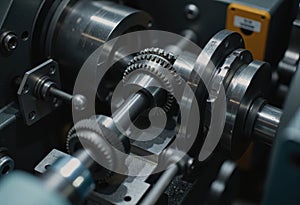 Bolt threading machine with cutting tool engaged, showcasing precision engineering