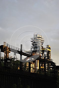 Ostrava, Czech Rebublic - 06/23/2015: Bolt Tower in the bright evening sun