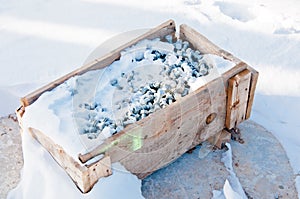 Bolted connection on the construction site.