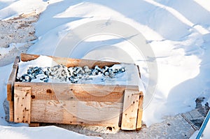 Bolted connection on the construction site.
