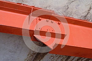 Bolted connection of steel beams