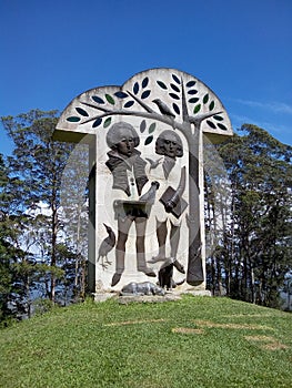 BolÃÂ­var and Bello sculpture by artist Marisol Escobar photo